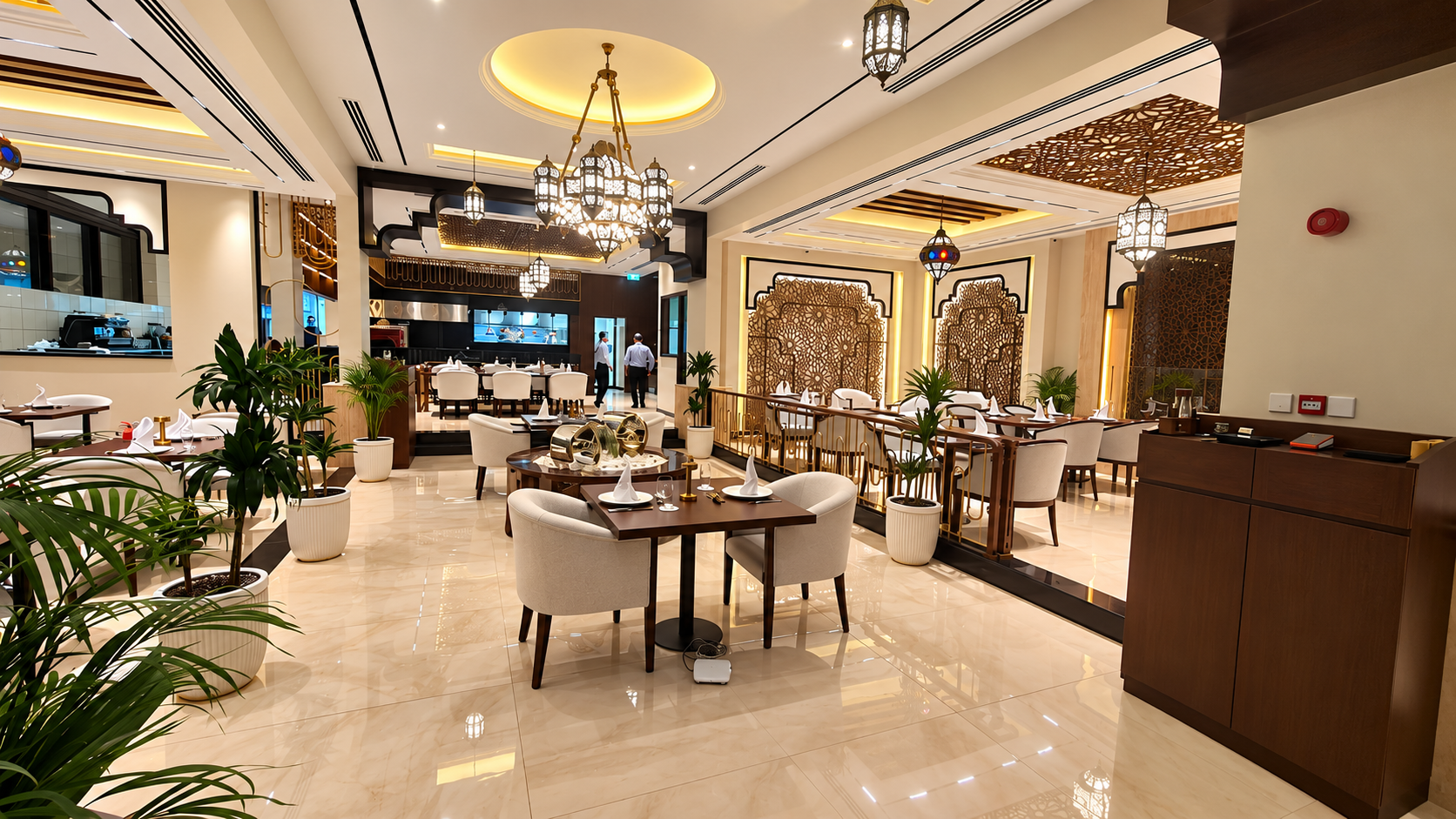 Opulent Middle Eastern Restaurant Interior