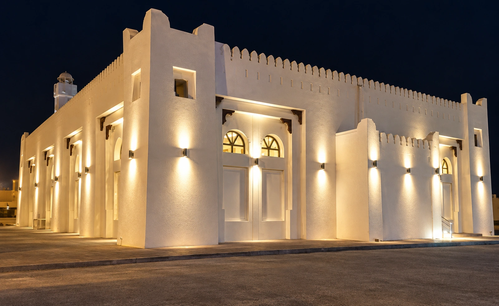 Architecture and Community project: Arabian fortress at night