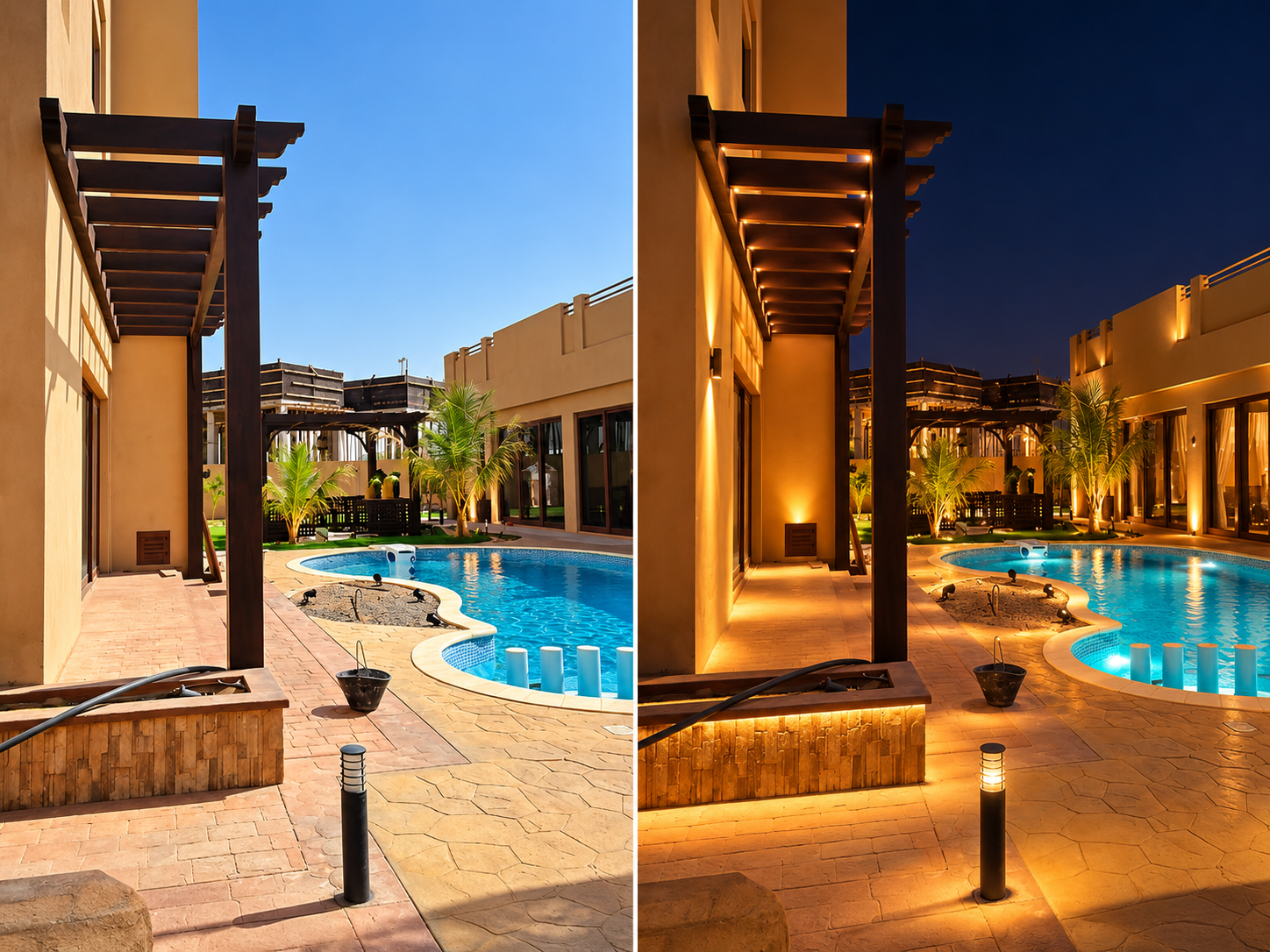 Architecture and Community project: day and night pool