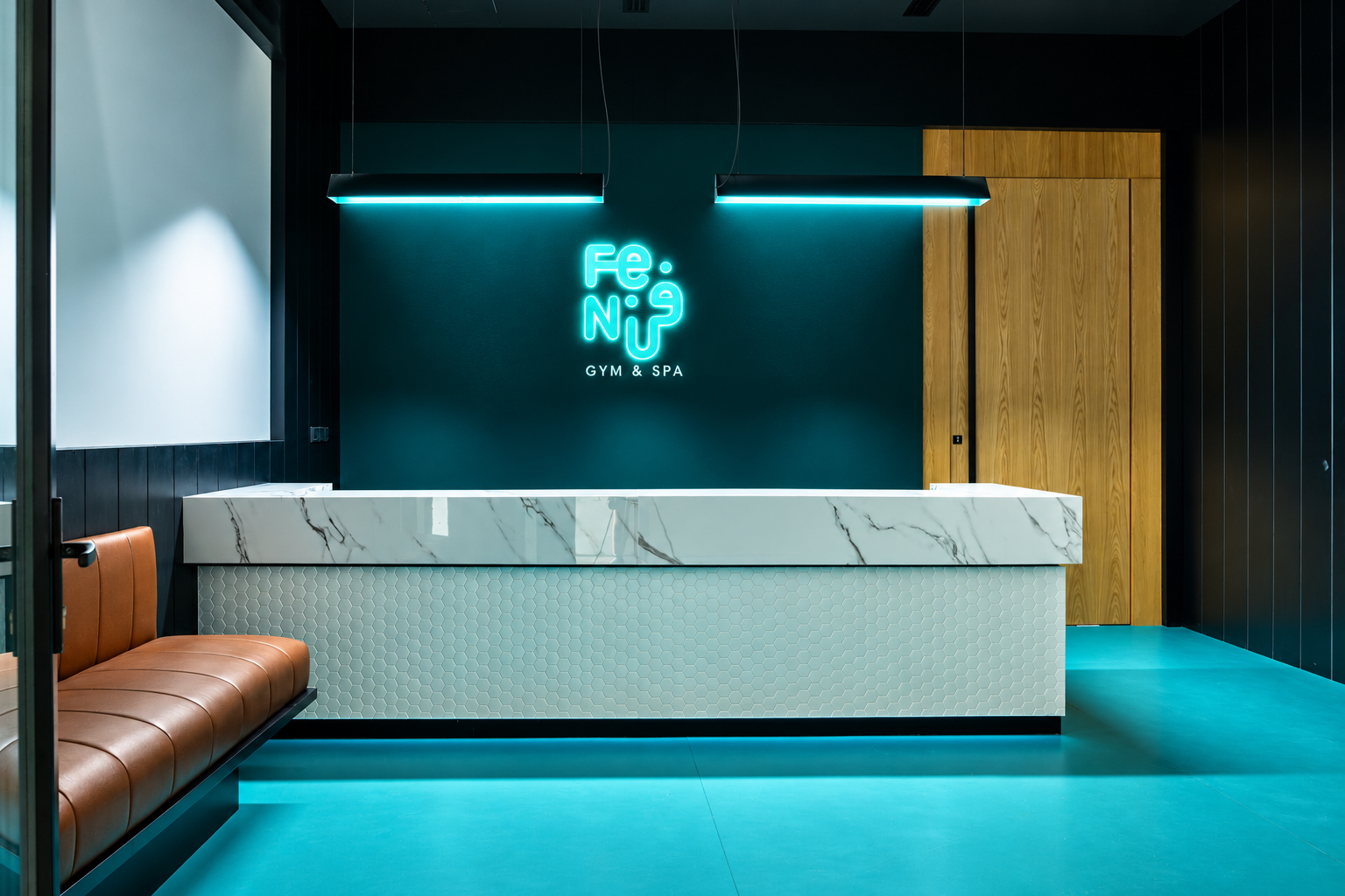 Fitness and Wellness project: Fen Gym and Spa reception