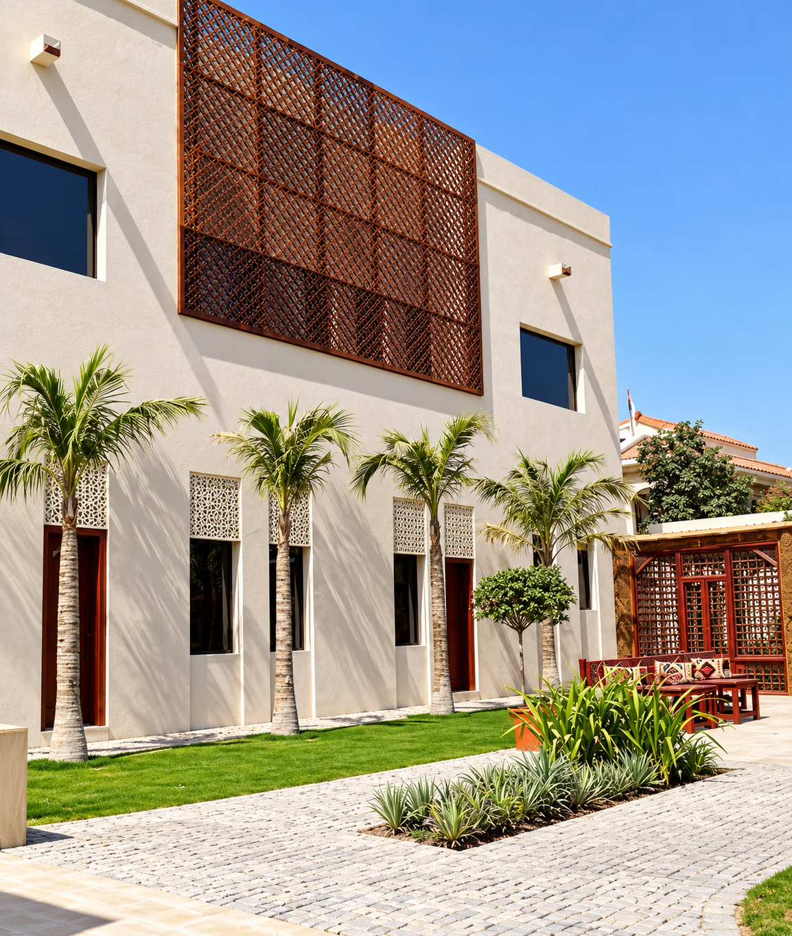 Architecture and Community project: villa courtyard
